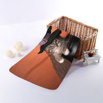 Halloween Cute Witch Cat Print Towel