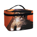 Halloween Cute Witch Cat Print Travel Makeup Bag