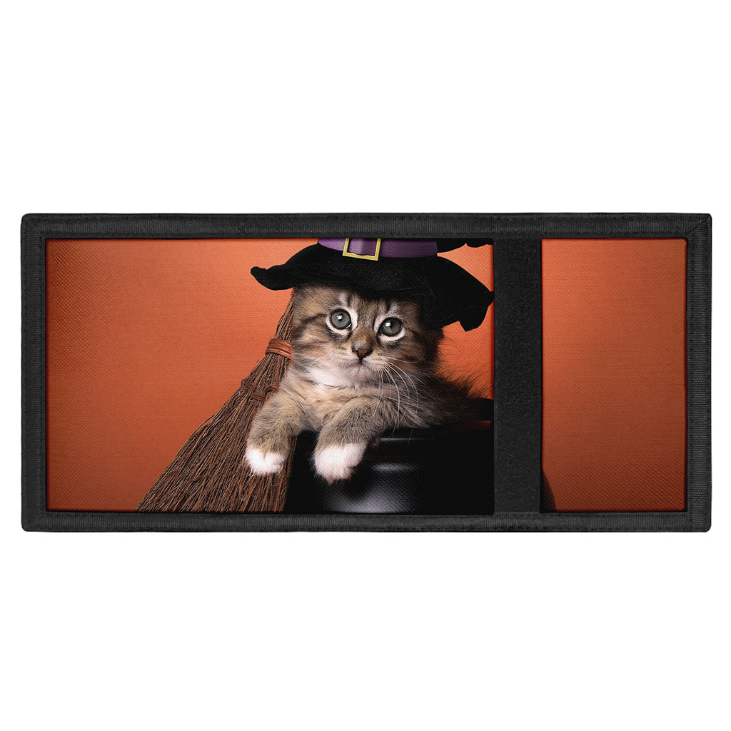 Halloween Cute Witch Cat Print Trifold Wallet