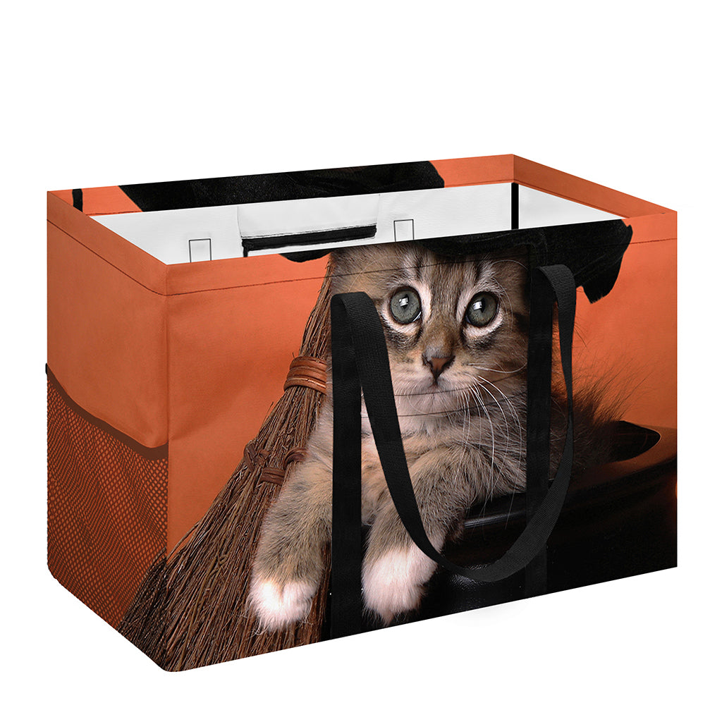 Halloween Cute Witch Cat Print Utility Tote Bag