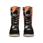 Halloween Cute Witch Cat Print Winter Boots