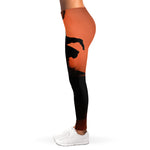 Halloween Cute Witch Cat Print Women's Leggings