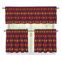 Halloween Diamond Shape Pattern Print 3 Piece Kitchen Curtains