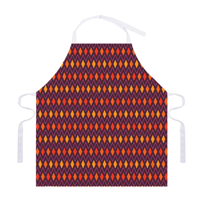 Halloween Diamond Shape Pattern Print Adjustable Apron