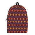 Halloween Diamond Shape Pattern Print School Backpack