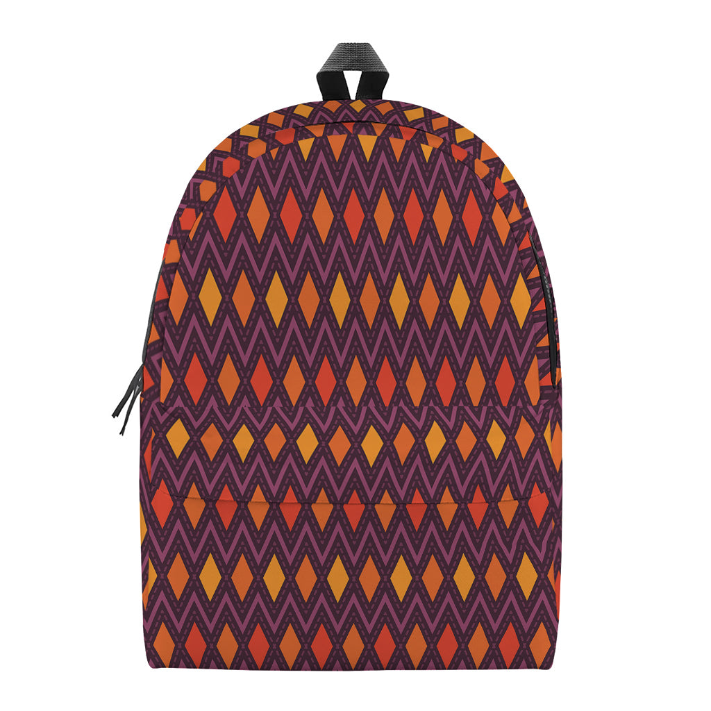 Halloween Diamond Shape Pattern Print Backpack