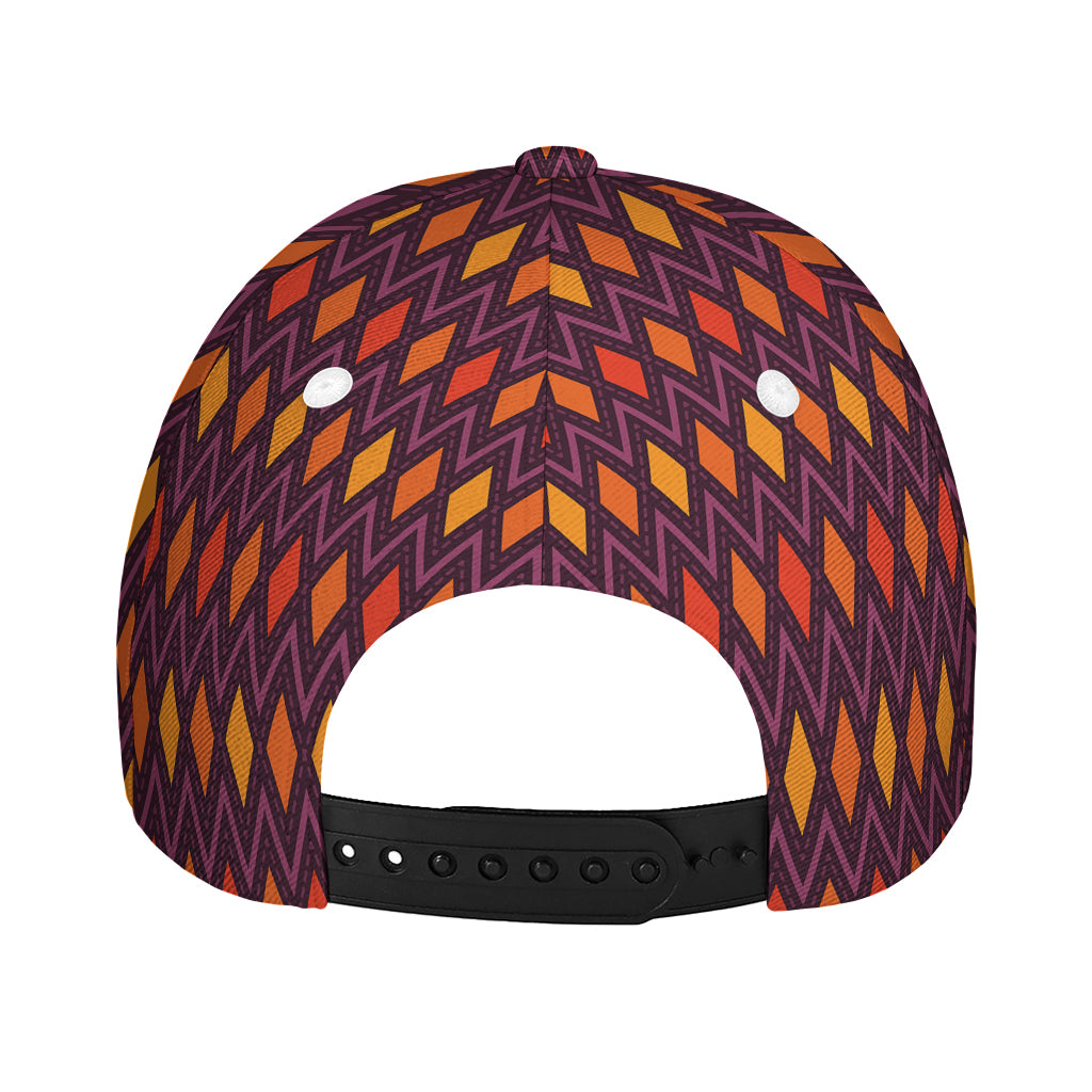 Halloween Diamond Shape Pattern Print Baseball Cap
