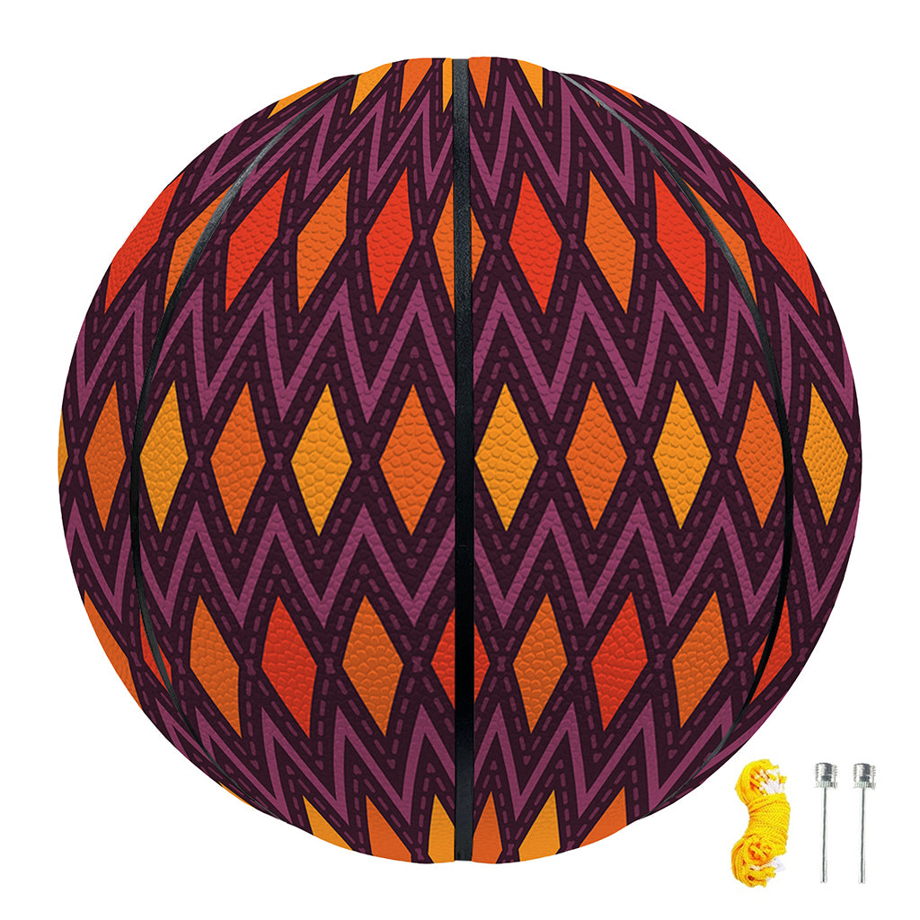 Halloween Diamond Shape Pattern Print Basketball