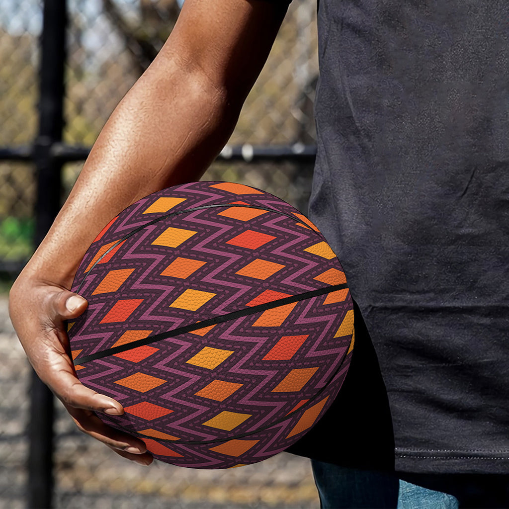 Halloween Diamond Shape Pattern Print Basketball