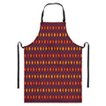 Halloween Diamond Shape Pattern Print Bib Apron With Pocket