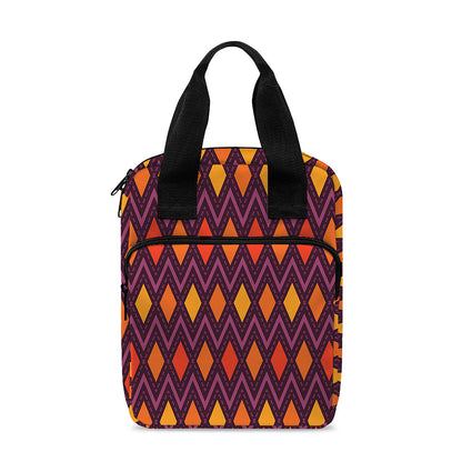 Halloween Diamond Shape Pattern Print Bible Tote Bag