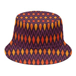 Halloween Diamond Shape Pattern Print Bucket Hat
