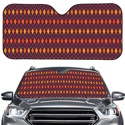 Halloween Diamond Shape Pattern Print Car Windshield Sun Shade
