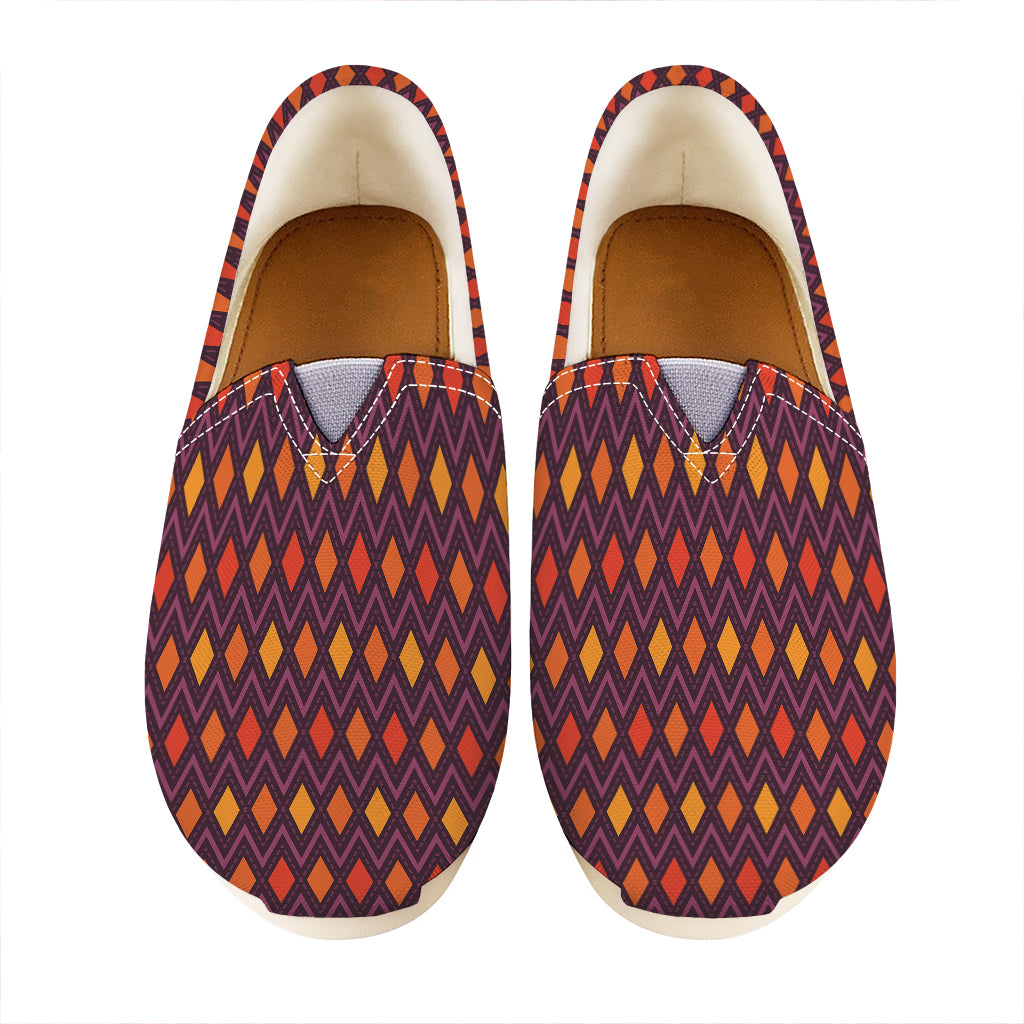 Halloween Diamond Shape Pattern Print Casual Shoes