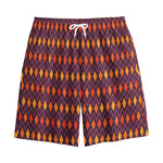 Halloween Diamond Shape Pattern Print Cotton Shorts