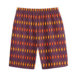 Halloween Diamond Shape Pattern Print Cotton Shorts