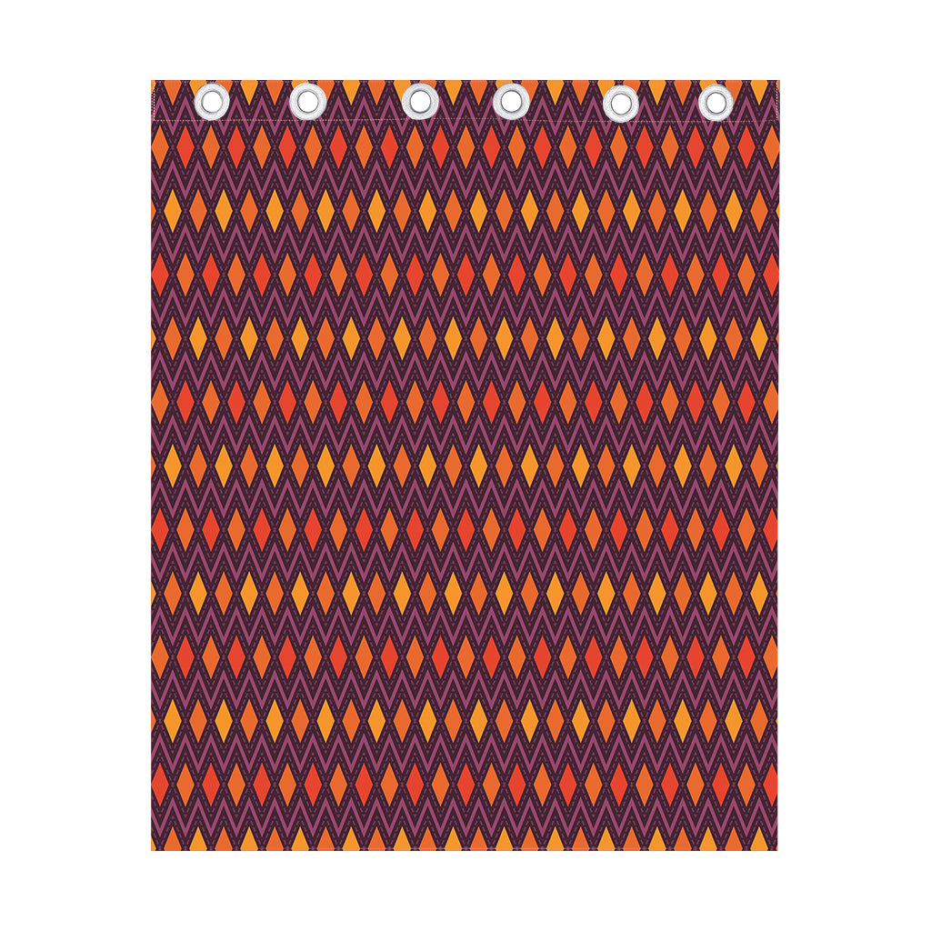 Halloween Diamond Shape Pattern Print Curtain