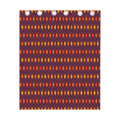 Halloween Diamond Shape Pattern Print Curtain