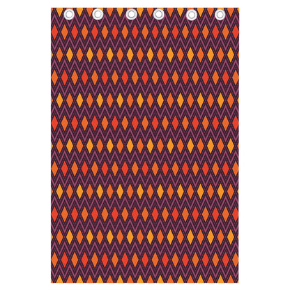 Halloween Diamond Shape Pattern Print Curtain