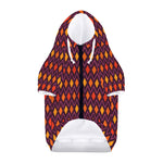 Halloween Diamond Shape Pattern Print Dog Zip Up Hoodie