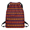Halloween Diamond Shape Pattern Print Drawstring Backpack
