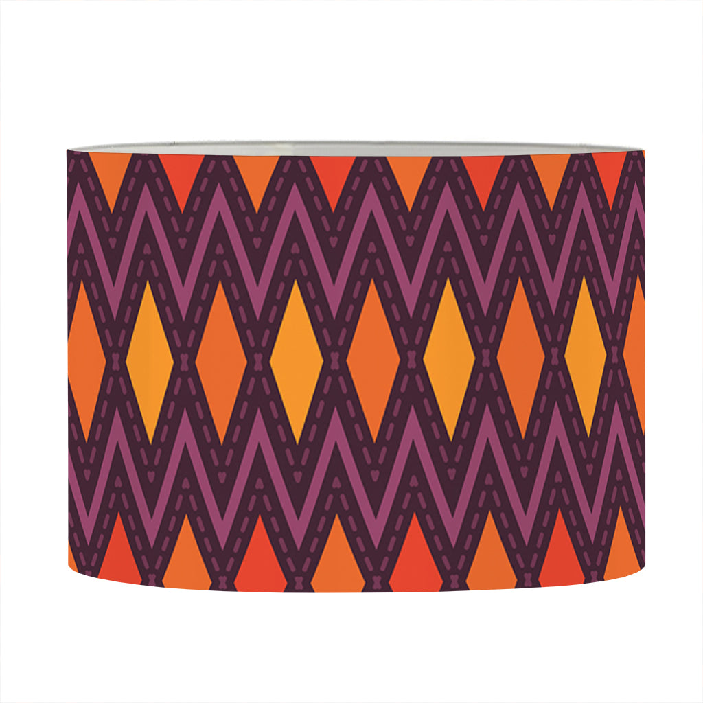 Halloween Diamond Shape Pattern Print Drum Lamp Shade