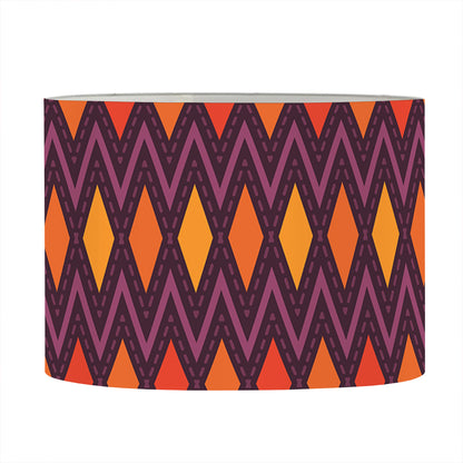 Halloween Diamond Shape Pattern Print Drum Lamp Shade
