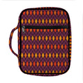 Halloween Diamond Shape Pattern Print Front Pocket Bible Bag