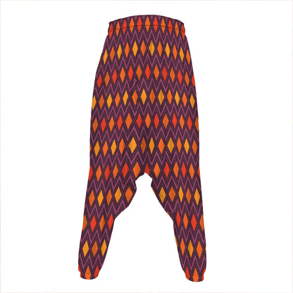 Halloween Diamond Shape Pattern Print Hammer Pants