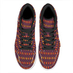 Halloween Diamond Shape Pattern Print High Top Leather Sneakers