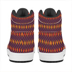 Halloween Diamond Shape Pattern Print High Top Leather Sneakers