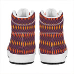 Halloween Diamond Shape Pattern Print High Top Leather Sneakers