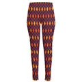 Halloween Diamond Shape Pattern Print High-Waisted Pocket Leggings