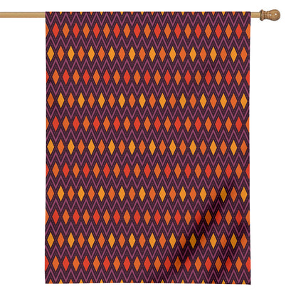 Halloween Diamond Shape Pattern Print House Flag