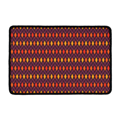 Halloween Diamond Shape Pattern Print Kitchen Mat