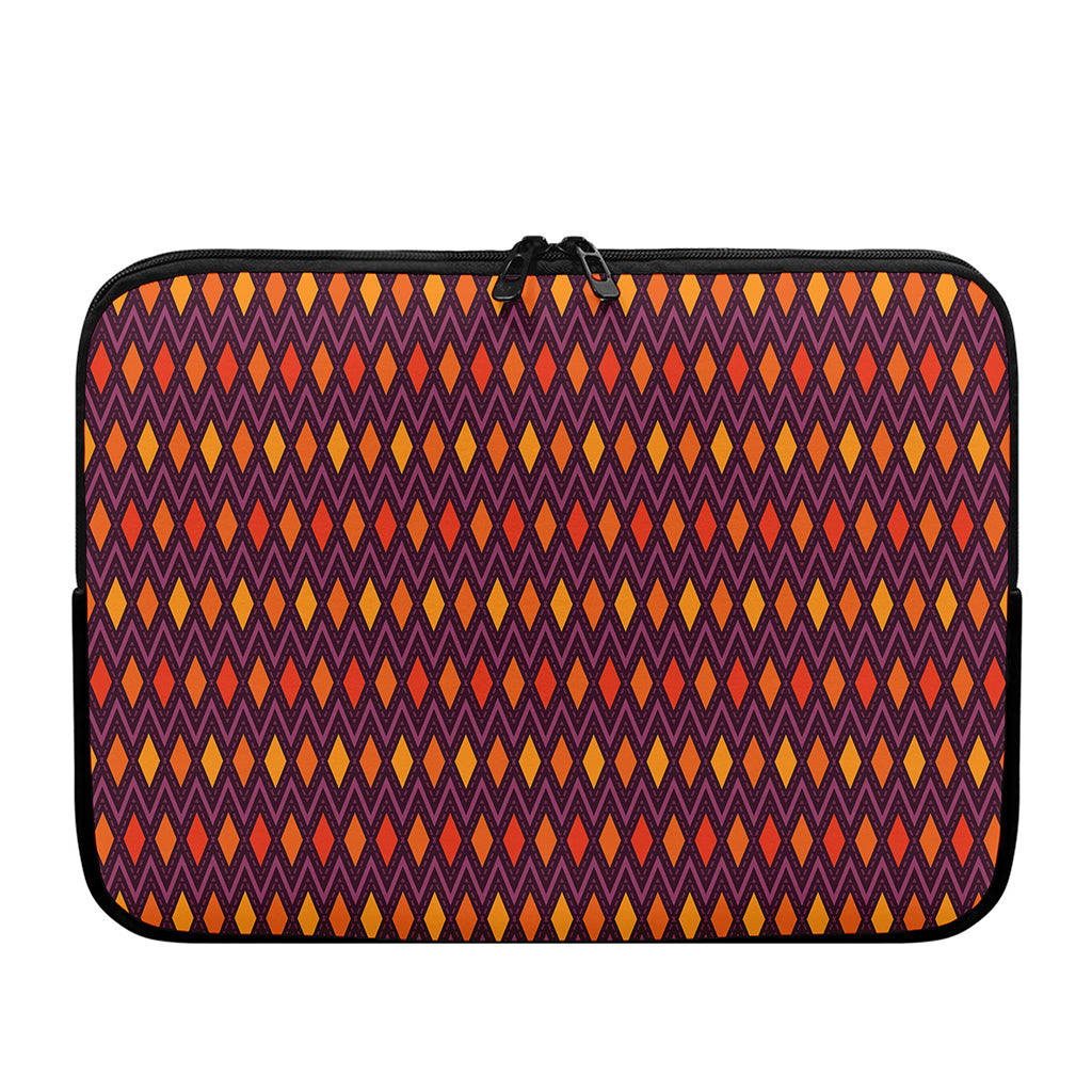 Halloween Diamond Shape Pattern Print Laptop Sleeve