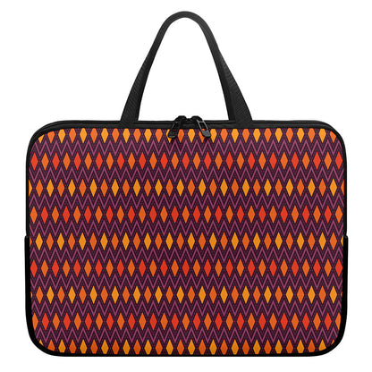 Halloween Diamond Shape Pattern Print Laptop Sleeve With Handle