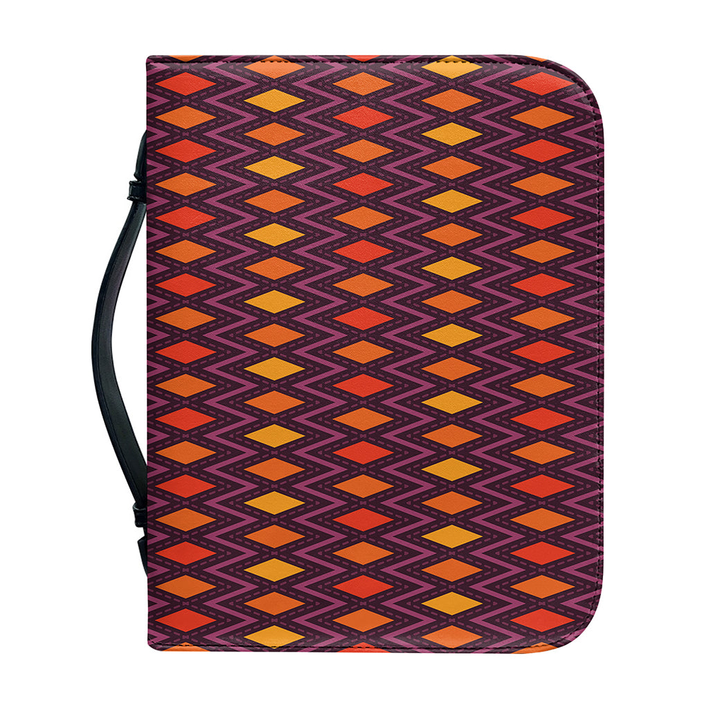 Halloween Diamond Shape Pattern Print Leather Bible Cover