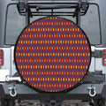 Halloween Diamond Shape Pattern Print Leather Spare Tire Cover