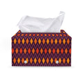 Halloween Diamond Shape Pattern Print Leather Tissue Box Cover