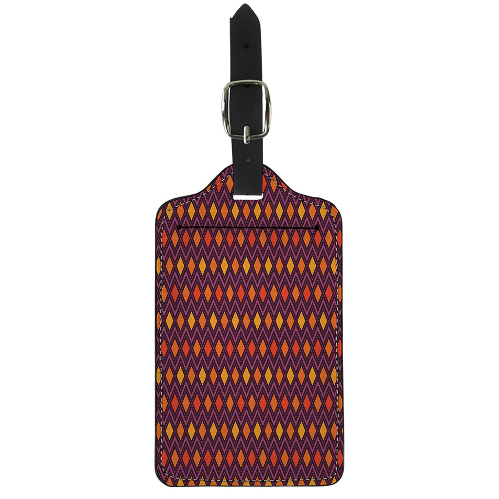 Halloween Diamond Shape Pattern Print Luggage Tag
