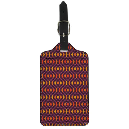 Halloween Diamond Shape Pattern Print Luggage Tag