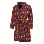 Halloween Diamond Shape Pattern Print Men's Bathrobe
