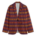 Halloween Diamond Shape Pattern Print Men's Blazer