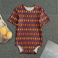 Halloween Diamond Shape Pattern Print Men's Bodysuit