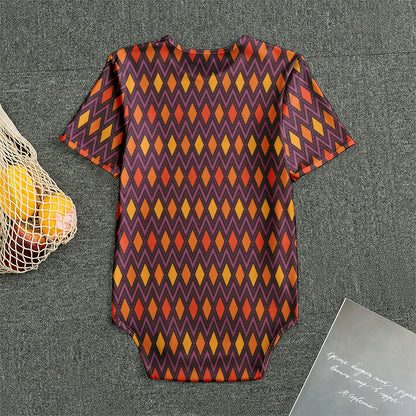 Halloween Diamond Shape Pattern Print Men's Bodysuit