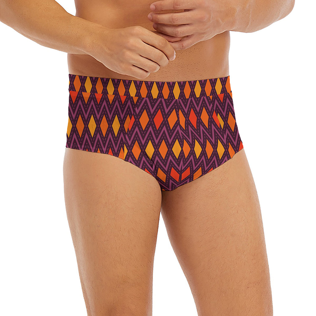 Halloween Diamond Shape Pattern Print Men's Briefs