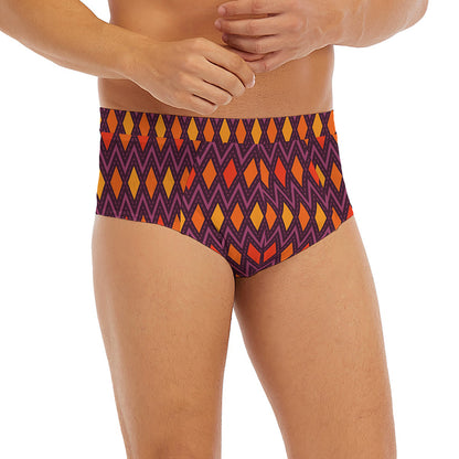 Halloween Diamond Shape Pattern Print Men's Briefs