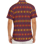 Halloween Diamond Shape Pattern Print Men's Deep V-Neck Shirt
