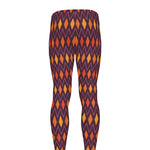 Halloween Diamond Shape Pattern Print Men's leggings